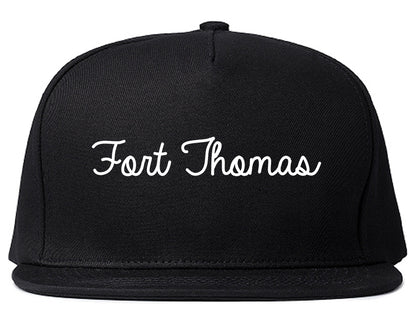 Fort Thomas Kentucky KY Script Mens Snapback Hat Black