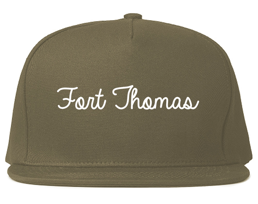 Fort Thomas Kentucky KY Script Mens Snapback Hat Grey