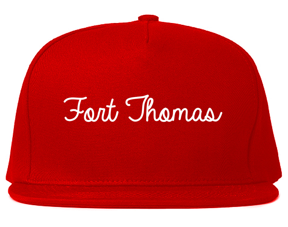 Fort Thomas Kentucky KY Script Mens Snapback Hat Red