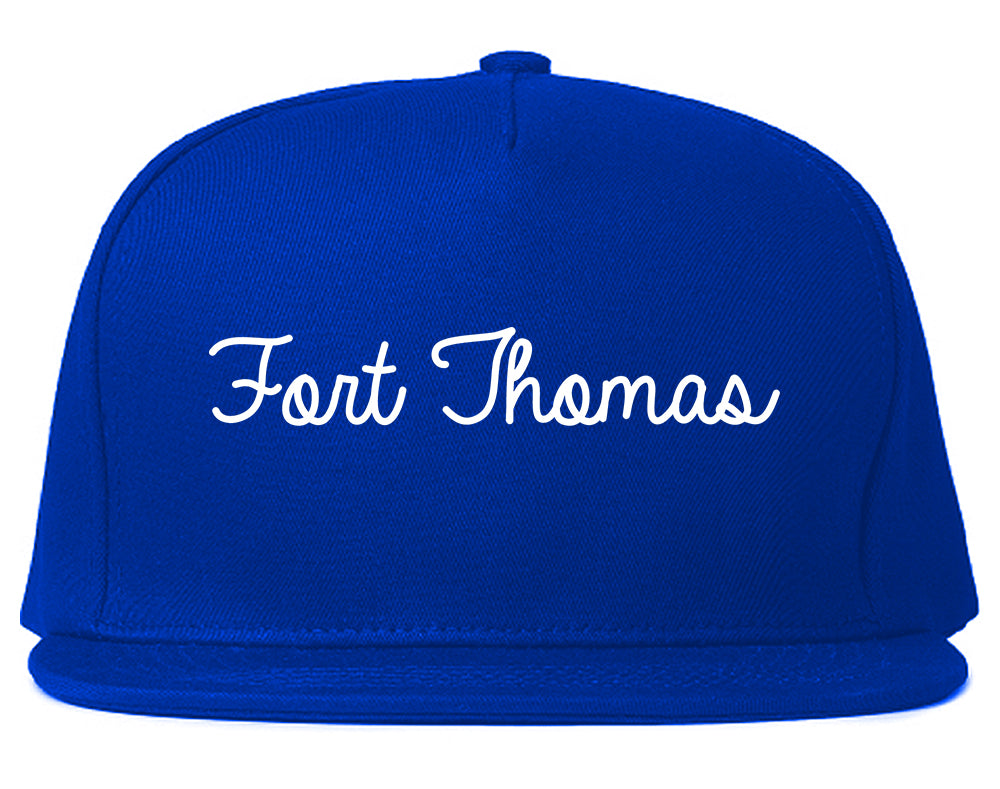 Fort Thomas Kentucky KY Script Mens Snapback Hat Royal Blue