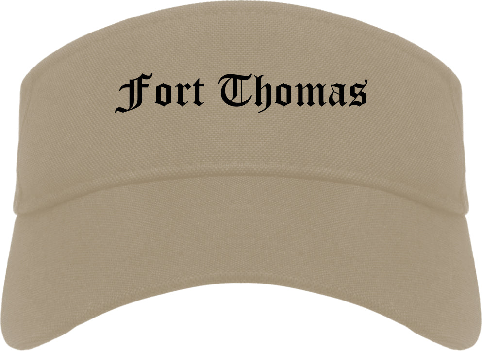 Fort Thomas Kentucky KY Old English Mens Visor Cap Hat Khaki