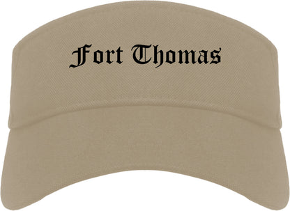 Fort Thomas Kentucky KY Old English Mens Visor Cap Hat Khaki