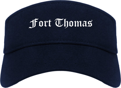 Fort Thomas Kentucky KY Old English Mens Visor Cap Hat Navy Blue