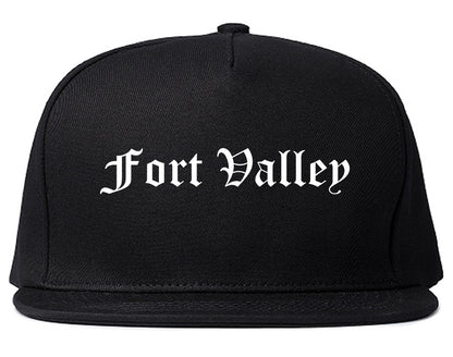Fort Valley Georgia GA Old English Mens Snapback Hat Black