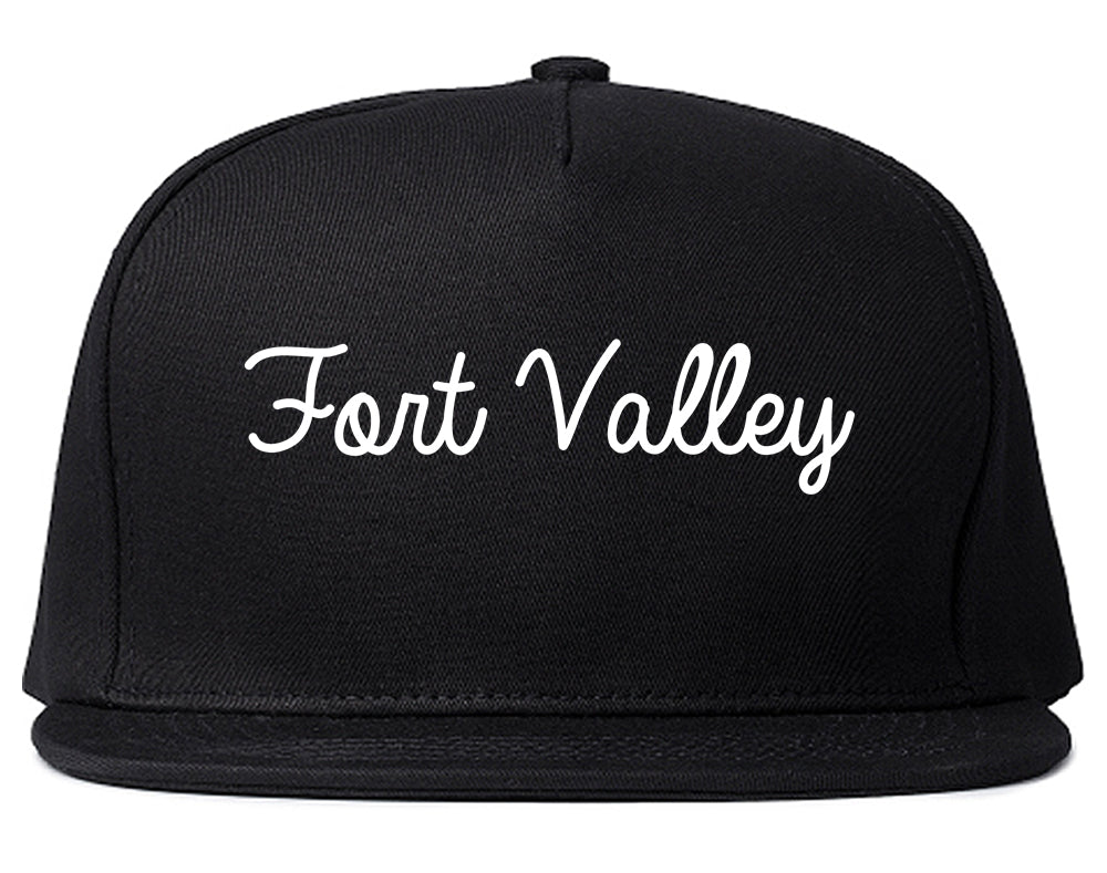 Fort Valley Georgia GA Script Mens Snapback Hat Black