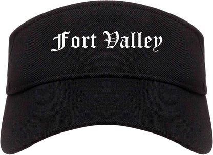 Fort Valley Georgia GA Old English Mens Visor Cap Hat Black
