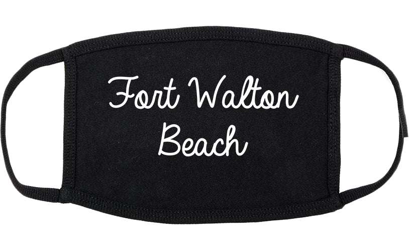 Fort Walton Beach Florida FL Script Cotton Face Mask Black