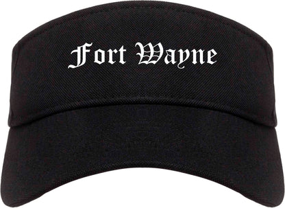 Fort Wayne Indiana IN Old English Mens Visor Cap Hat Black