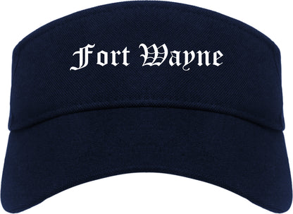 Fort Wayne Indiana IN Old English Mens Visor Cap Hat Navy Blue