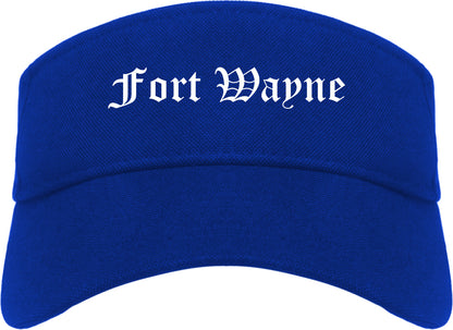 Fort Wayne Indiana IN Old English Mens Visor Cap Hat Royal Blue