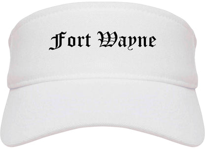 Fort Wayne Indiana IN Old English Mens Visor Cap Hat White