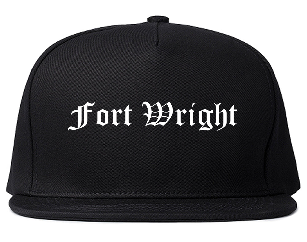 Fort Wright Kentucky KY Old English Mens Snapback Hat Black