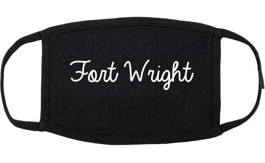 Fort Wright Kentucky KY Script Cotton Face Mask Black