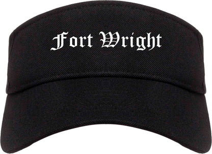 Fort Wright Kentucky KY Old English Mens Visor Cap Hat Black