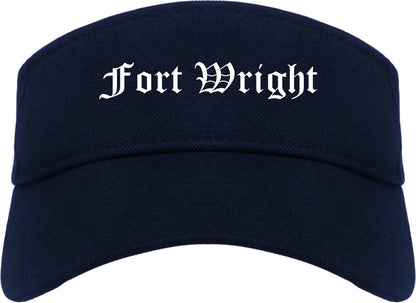 Fort Wright Kentucky KY Old English Mens Visor Cap Hat Navy Blue