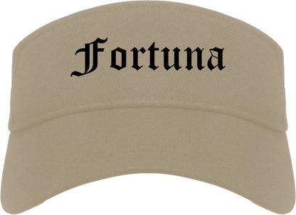 Fortuna California CA Old English Mens Visor Cap Hat Khaki