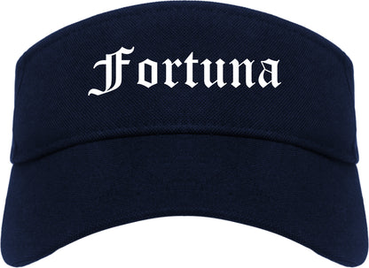 Fortuna California CA Old English Mens Visor Cap Hat Navy Blue