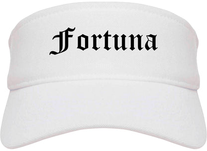 Fortuna California CA Old English Mens Visor Cap Hat White