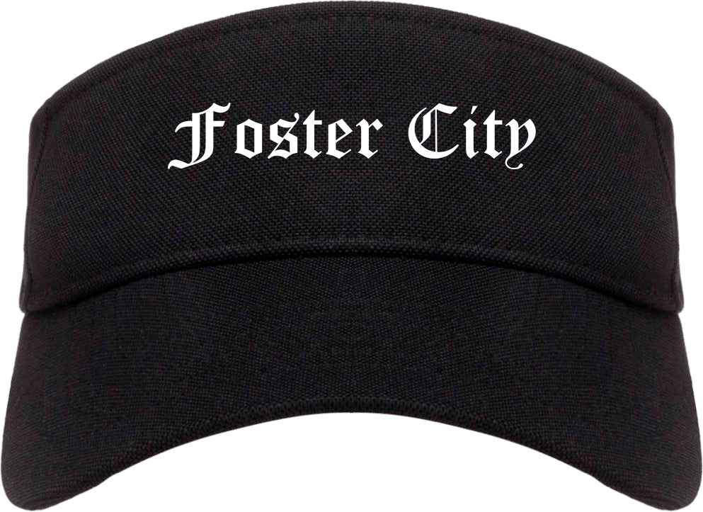 Foster City California CA Old English Mens Visor Cap Hat Black