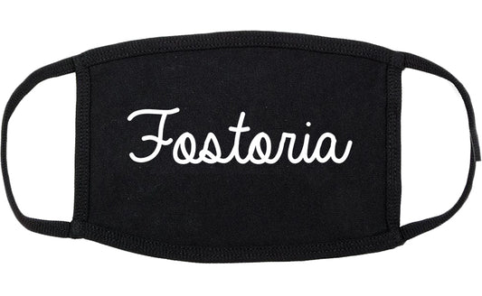 Fostoria Ohio OH Script Cotton Face Mask Black