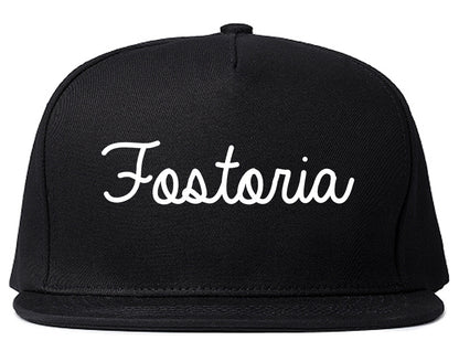 Fostoria Ohio OH Script Mens Snapback Hat Black