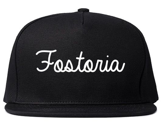 Fostoria Ohio OH Script Mens Snapback Hat Black