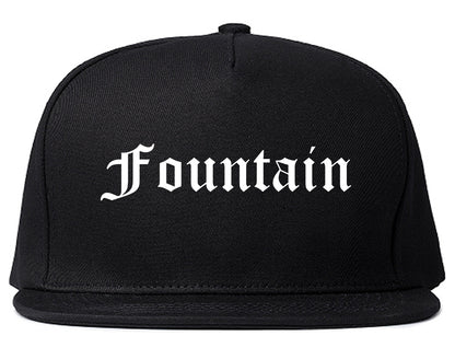 Fountain Colorado CO Old English Mens Snapback Hat Black