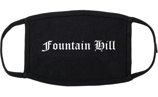 Fountain Hill Pennsylvania PA Old English Cotton Face Mask Black