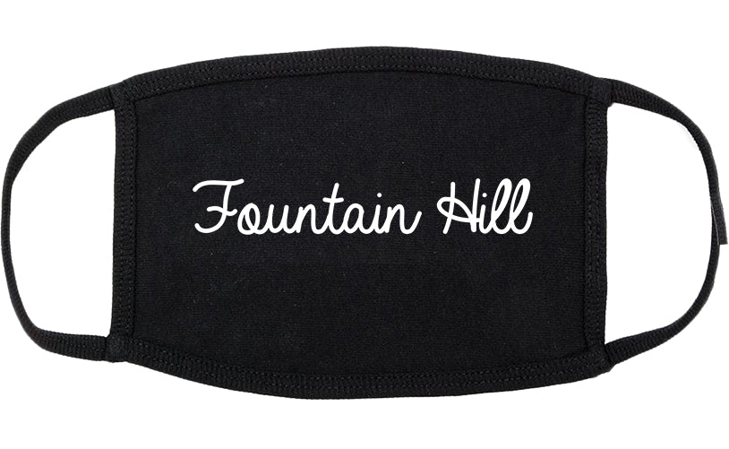 Fountain Hill Pennsylvania PA Script Cotton Face Mask Black