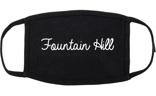 Fountain Hill Pennsylvania PA Script Cotton Face Mask Black