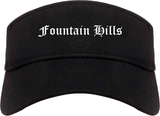 Fountain Hills Arizona AZ Old English Mens Visor Cap Hat Black