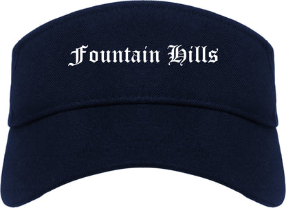 Fountain Hills Arizona AZ Old English Mens Visor Cap Hat Navy Blue