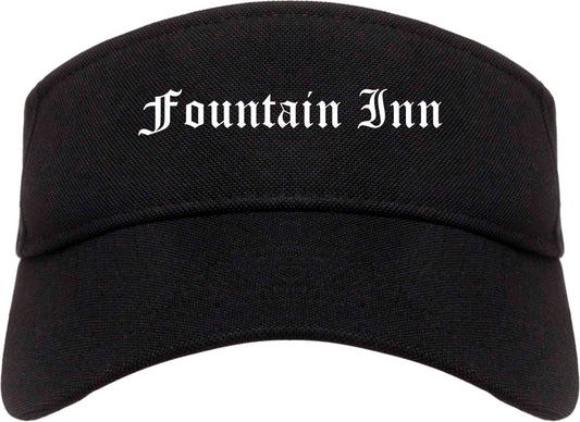 Fountain Inn South Carolina SC Old English Mens Visor Cap Hat Black