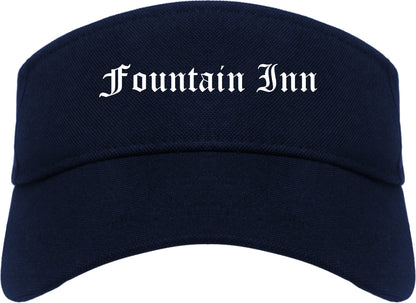 Fountain Inn South Carolina SC Old English Mens Visor Cap Hat Navy Blue