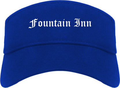 Fountain Inn South Carolina SC Old English Mens Visor Cap Hat Royal Blue