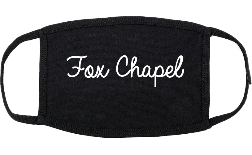 Fox Chapel Pennsylvania PA Script Cotton Face Mask Black