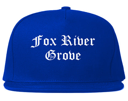 Fox River Grove Illinois IL Old English Mens Snapback Hat Royal Blue