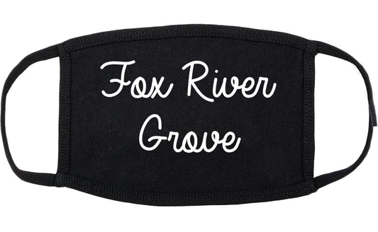 Fox River Grove Illinois IL Script Cotton Face Mask Black