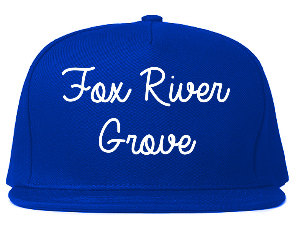 Fox River Grove Illinois IL Script Mens Snapback Hat Royal Blue