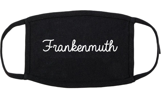 Frankenmuth Michigan MI Script Cotton Face Mask Black