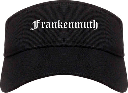 Frankenmuth Michigan MI Old English Mens Visor Cap Hat Black