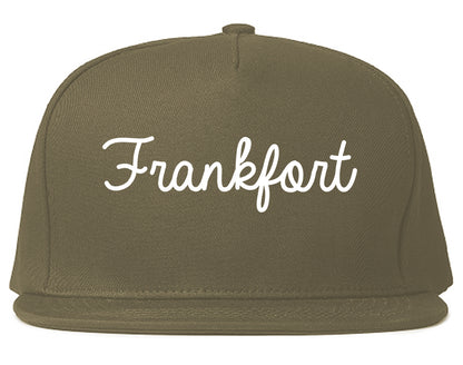 Frankfort Illinois IL Script Mens Snapback Hat Grey