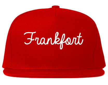Frankfort Illinois IL Script Mens Snapback Hat Red