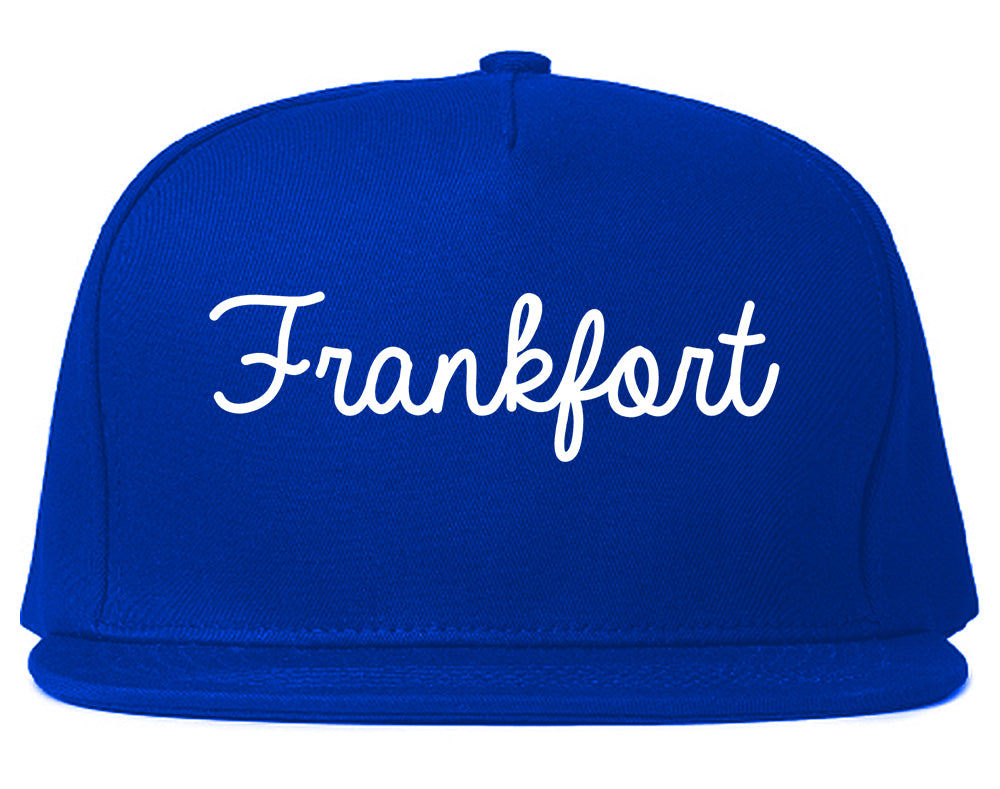 Frankfort Illinois IL Script Mens Snapback Hat Royal Blue