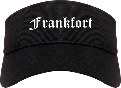 Frankfort Indiana IN Old English Mens Visor Cap Hat Black