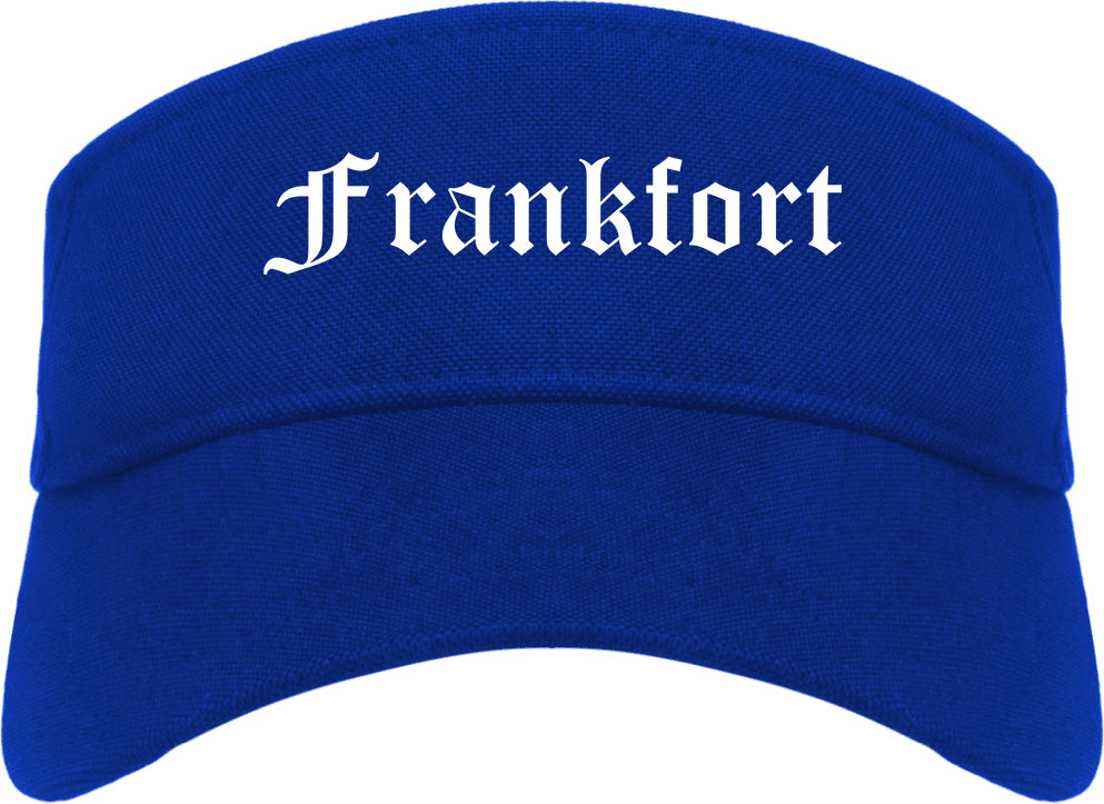 Frankfort Kentucky KY Old English Mens Visor Cap Hat Royal Blue