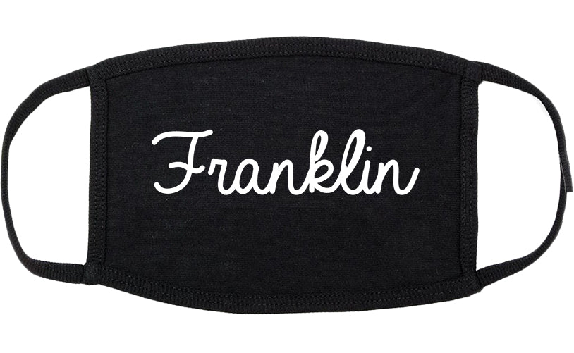 Franklin Indiana IN Script Cotton Face Mask Black