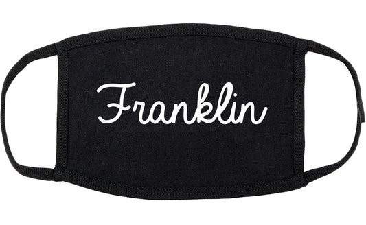 Franklin Massachusetts MA Script Cotton Face Mask Black