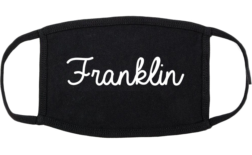 Franklin New Jersey NJ Script Cotton Face Mask Black