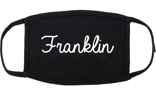Franklin Ohio OH Script Cotton Face Mask Black